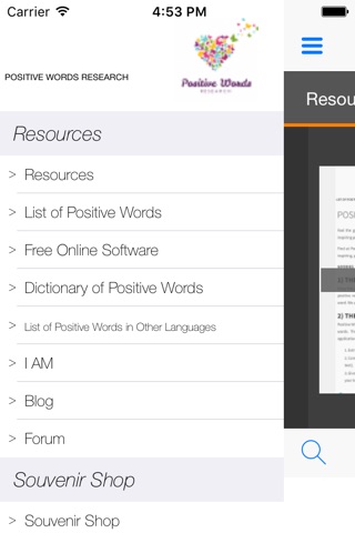 Positive Words Research screenshot 2