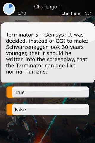 Action Quiz: Terminator Edition - Trivia about all movies including Terminator 5 Genysis screenshot 2