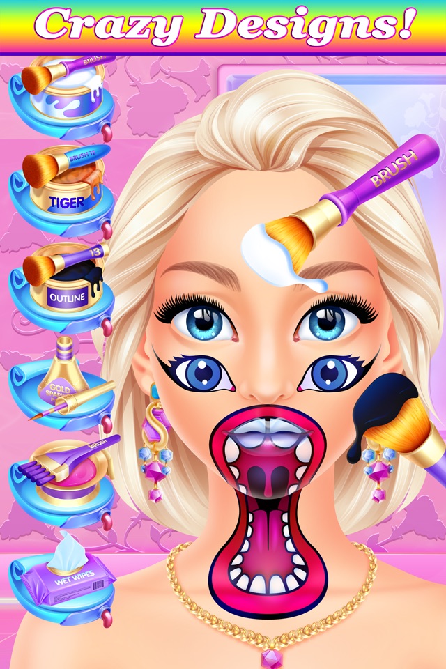 Crazy Face Paint Party Salon - Makeup & Kids Games screenshot 4