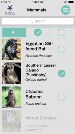 Game screenshot Sasol Mammals for Beginners (Lite): Quick facts, photos and videos of 46 southern African mammals apk