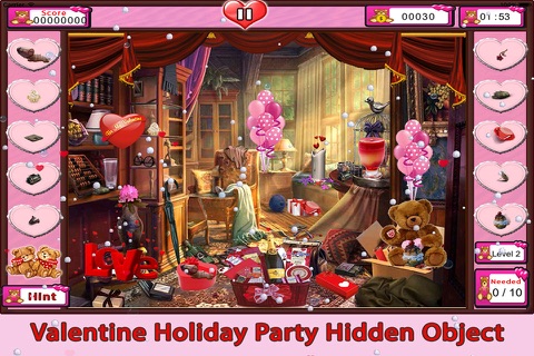Valentine Holiday Party Hidden Object screenshot 2
