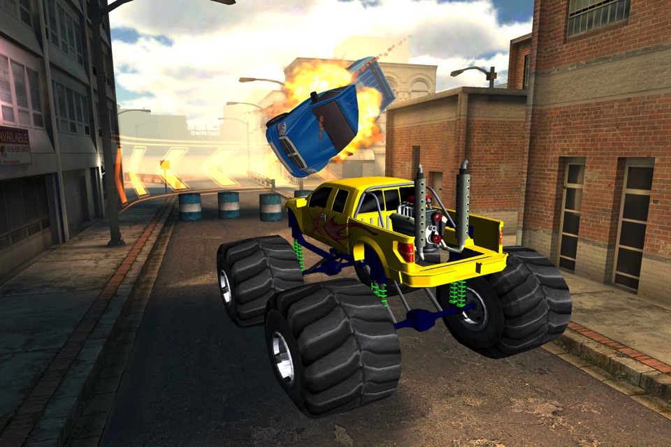 3D Monster Truck City Rampage - Extreme Car Crushing Destruction & Racing Simulator FREE screenshot 2