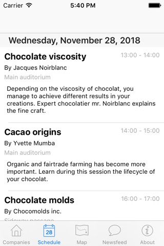 Chocolatiers recruitment event screenshot 3
