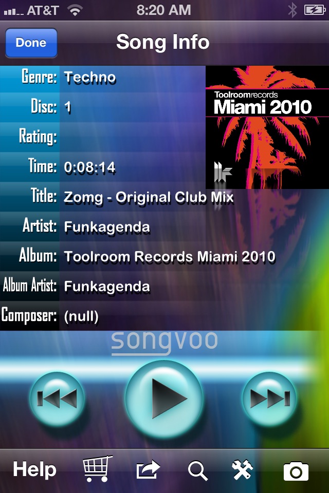 songvoo free - Replacement music player to see what you are listening to screenshot 2