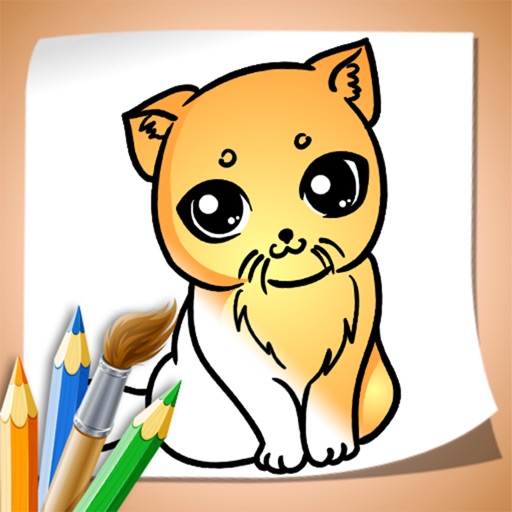 Kids Coloring Pages Cats and Kittens Full icon