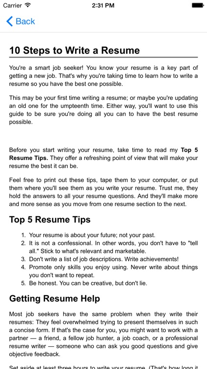 Guide to writing the perfect Curriculum Vitae (Résumé)