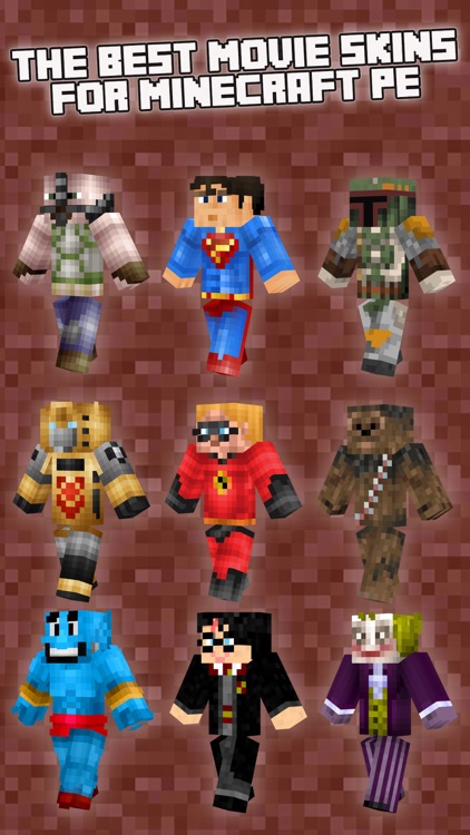 Movie Skins for Minecraft PE (Pocket Edition Superhero Skins)