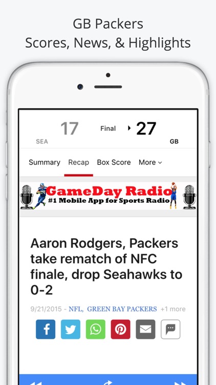 Green Bay GameDay Live Radio – Packers & Bucks Edition screenshot-3