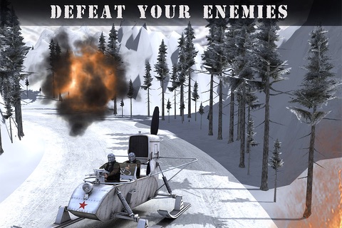 Snow Battlefield 3D – Warfare Snowmobile Battle Attack Game screenshot 3