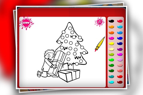 christmas paint colouring page screenshot 3