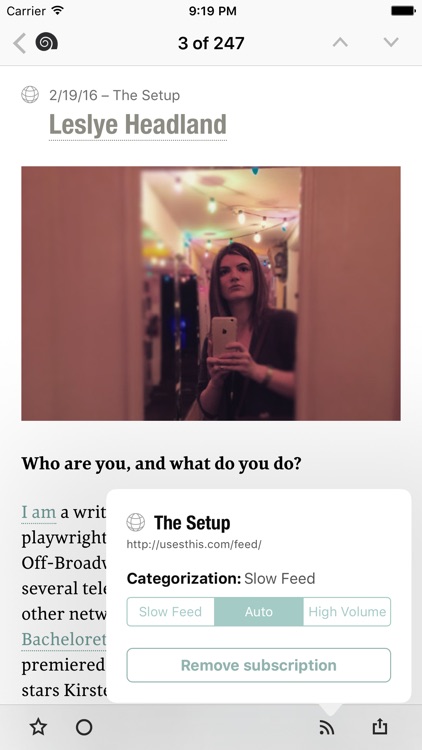 Slow Feeds