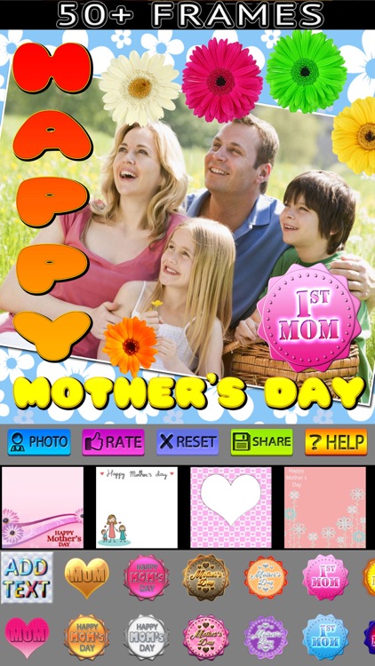 Happy Mother's Day Picture Frames and Stickers