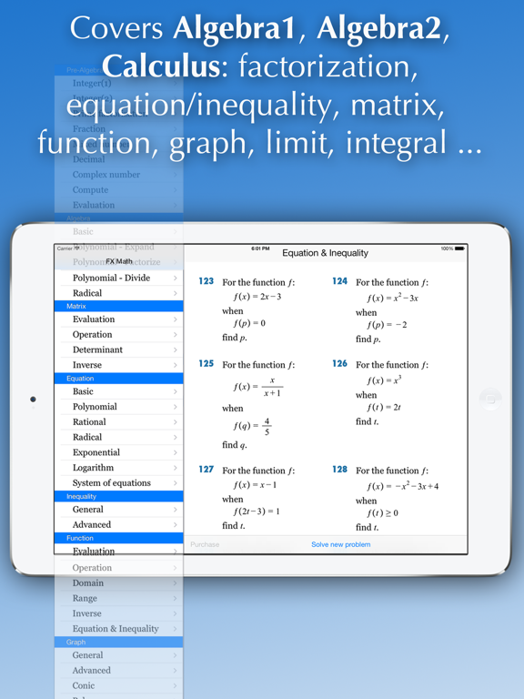 FX Math Solver screenshot