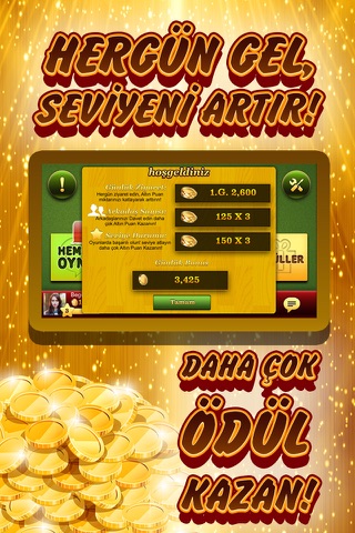 Okey Golden - İnternetli & İnternetsiz Bedava Okey screenshot 4