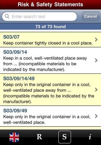 Risk and Safety Statements in 28 Languages screenshot 2