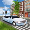 高級リムジンタクシーの都市車の駆動3D