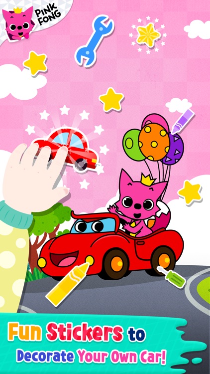PINKFONG! Cars Coloring Book
