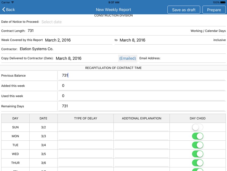 Elation Daily & Weekly Report