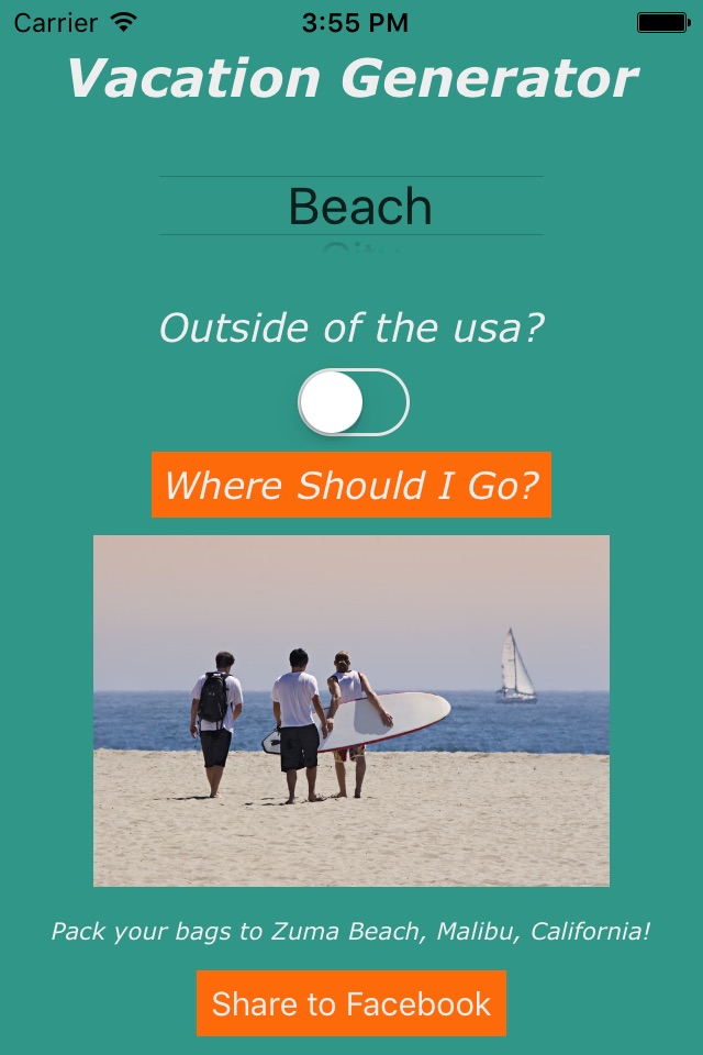 Vacation Generator screenshot 2