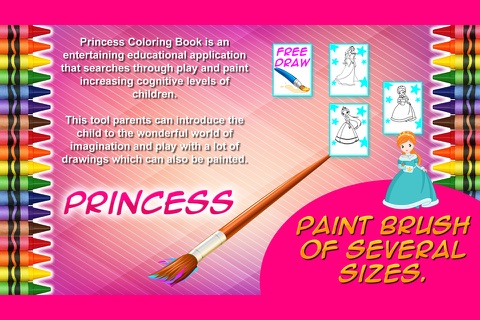 Princess Coloring Game - Girls Paint Games Coloring and Drawing - FREE screenshot 2