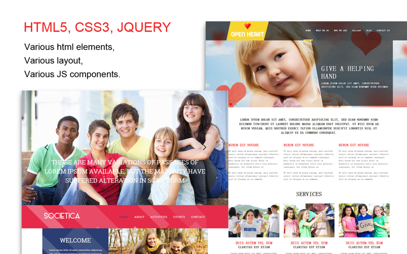 Website Template (Education & IT) With Html Files Pack4 Business