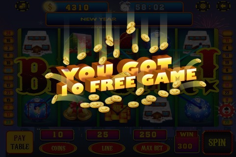 New Year's Eve in Vegas Slots - Play Classic Extravaganza Casino Pro! screenshot 3