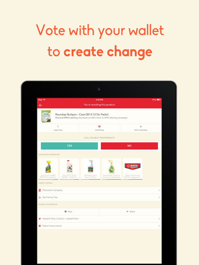 ‎Buycott - Barcode Scanner & QR Bar Code Scanner Screenshot