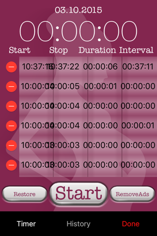 Contraction Timer 1-2-3 Free screenshot 4