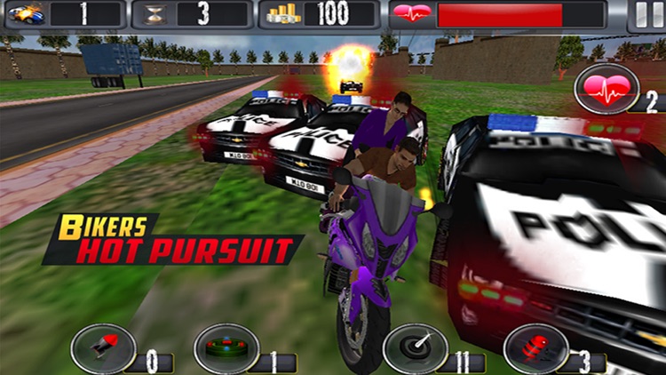 Bikers Hot Pursuit - 3D Racing and Shooting Game