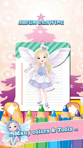 Game screenshot Fairy Princess Drawing Coloring Book - Cute Caricature Art Ideas pages for kids mod apk