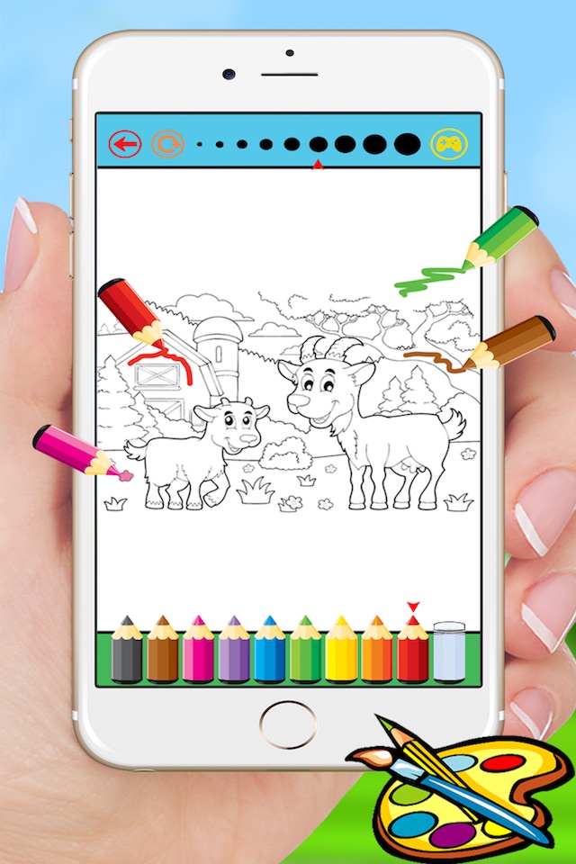 Farm & Animals coloring book - drawing free game for kids screenshot 4