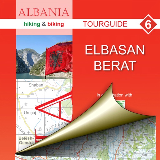 Elbasan, Berat. Tourist map.
