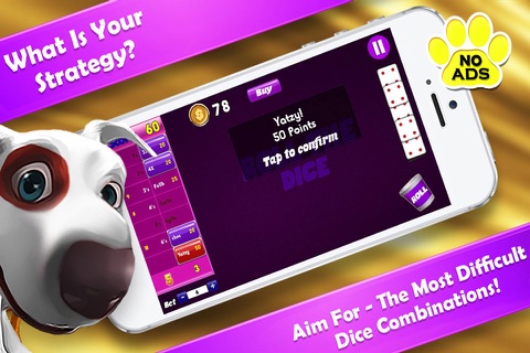 Yatzy Dice Pocket GoldMine PRO - Selfie Zoo Yahtzee screenshot 2