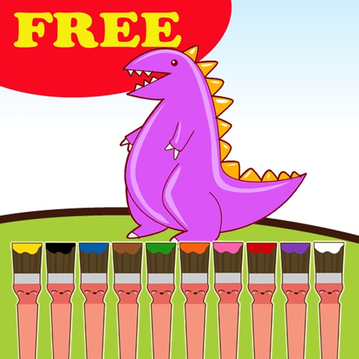 Dinosaur Coloring For Kids and Kindergarten Free : Learn Drawing Painting Picture For Preschools icon