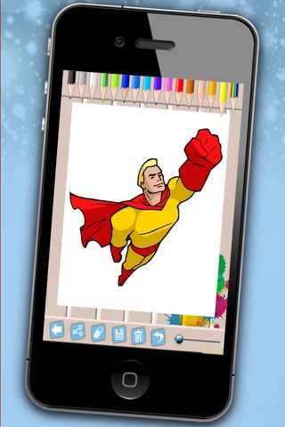 Super heroes coloring pages paint heroes drawings - Premium screenshot 4