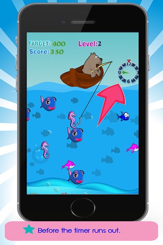 Teddy bear Fishing with Aquarium Fun Fish screenshot 2