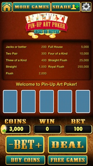 Pinup Art Video Poker - Jacks or Better(圖3)-速報App