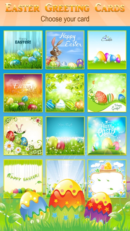 Happy Easter Greeting Card.s Maker - Collage Photo & Send Wishes with Cute Bunny Egg Sticker