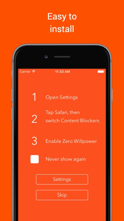 Zero Willpower - block distracting websites