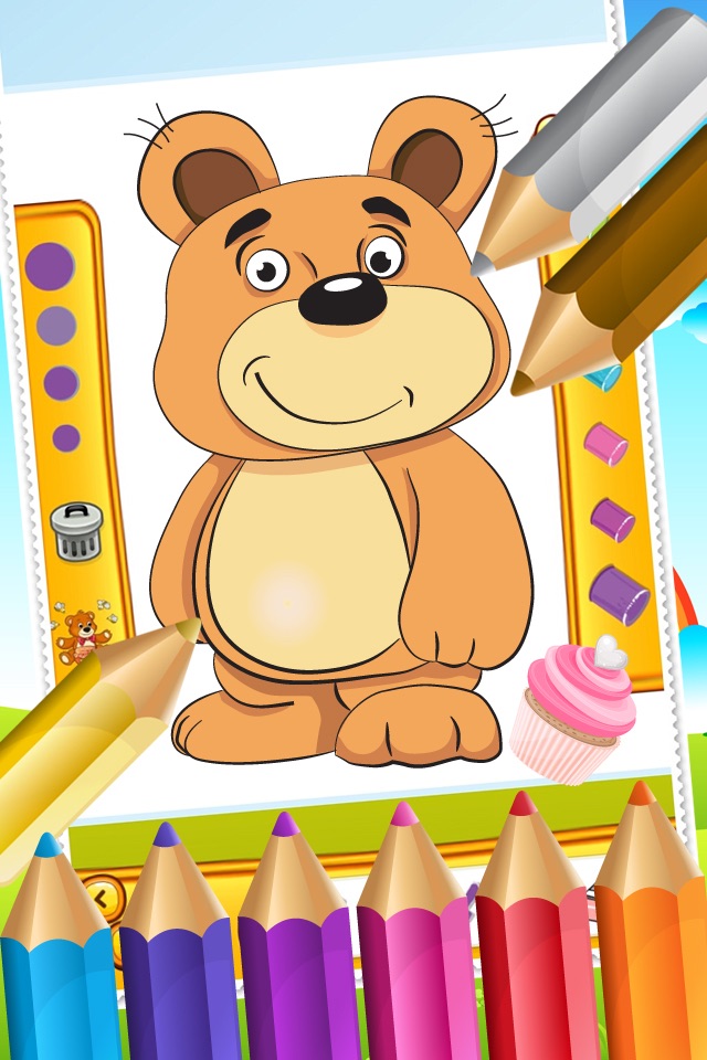 Teddy Bear Coloring Book Drawing for Kid Games screenshot 3
