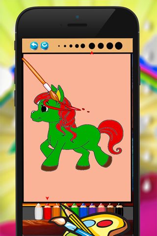 Unicorns Horse Coloring Book Drawing Painting Game screenshot 4