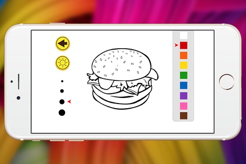 fast food court coloring book burrito burger show for kid screenshot 3