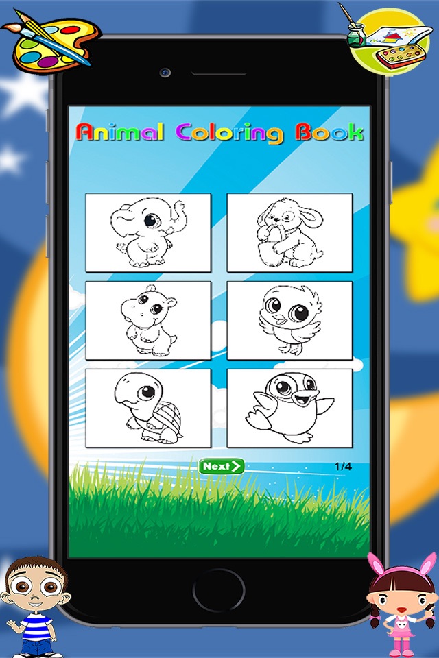 Baby Animals Kids Coloring Book For kindergarten and toddler screenshot 2