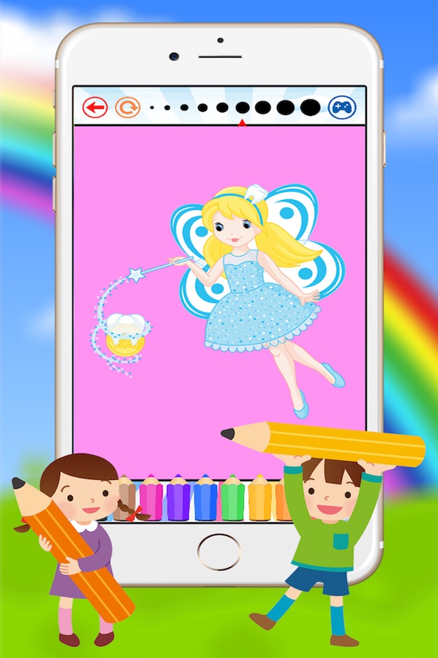 Fairy & Princess Coloring Book for Kids Preschool Toddler screenshot 2