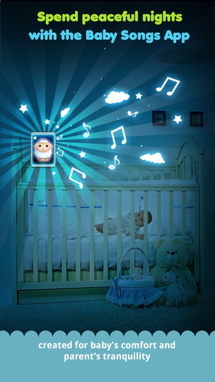 Baby songs 2 : bed time companion with lullabies,white noises and night light