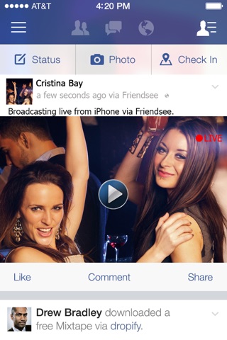 Friendsee - Broadcast  live for Facebook. screenshot 2