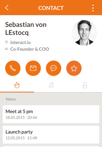 myContacts - Mobile CRM for Sales Professionals screenshot 2