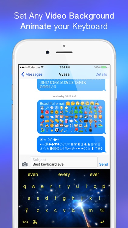 VideoKeys Keyboard - Set any video background and use symbols,fonts and new emoji screenshot-0