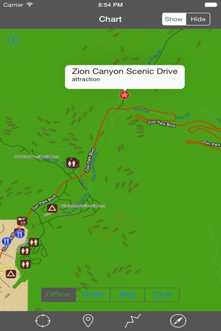 Zion National Park – GPS screenshot 2