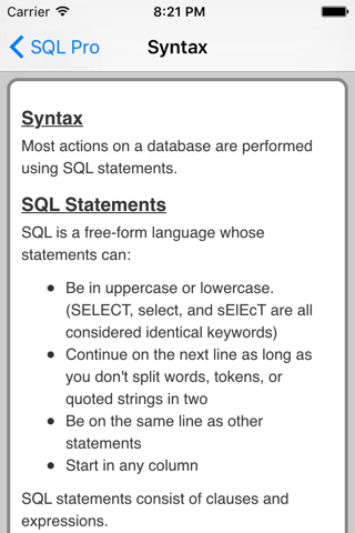 SQL Pro screenshot 3